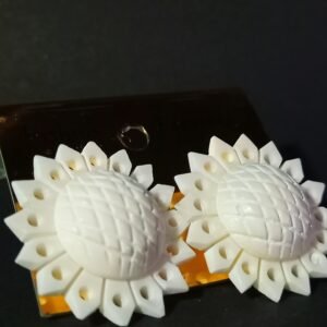 Sunflower Marble Stud Earrings